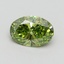 1.00 Ct. Fancy Vivid Green Oval Lab Grown Diamond