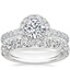 Platinum Sienna Halo Diamond Ring with Ellora Diamond Ring (7/8 ct. tw.)