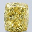 2.09 Ct. Fancy Vivid Yellow Cushion Lab Grown Diamond
