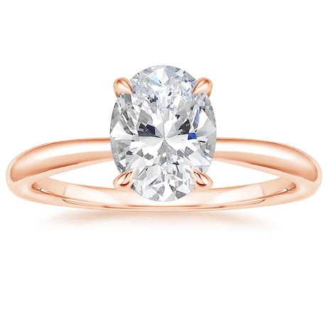 14K Rose Gold Freesia Ring with Sia Diamond Open Ring