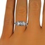 The Leto Ring, smalltop view on a hand