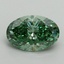 1.66 Ct. Fancy Vivid Green Oval Lab Grown Diamond