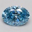 2.06 Ct. Fancy Vivid Blue Oval Lab Grown Diamond
