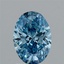 1.53 Ct. Fancy Vivid Blue Oval Lab Grown Diamond