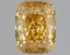 0.60 Ct. Fancy Vivid Orangy Yellow Cushion Lab Grown Diamond