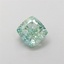 1.01 Ct. Fancy Intense  Green Cushion Lab Grown Diamond