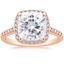 14K Rose Gold Odessa Halo Diamond Ring (1/5 ct. tw.), smalltop view