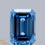 2.51 Ct. Fancy Vivid Blue Emerald Lab Grown Diamond