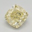 1.23 Ct. Fancy Yellow Cushion Lab Grown Diamond