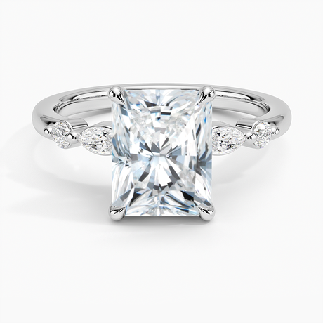 18K White Gold Versailles One-Quarter Coverage Diamond Ring