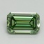 0.92 Ct. Fancy Vivid Green Emerald Lab Grown Diamond
