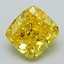 2.52 Ct. Fancy Vivid Yellow Cushion Lab Grown Diamond