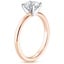 14K Rose Gold Comfort Fit 2mm Solitaire Ring, smallside view