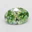 2.45 Ct. Fancy Vivid Green Oval Lab Grown Diamond