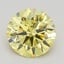 0.52 Ct. Fancy Vivid Yellow Round Lab Grown Diamond