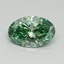 1.11 Ct. Fancy Vivid Pacific Green Oval Lab Grown Diamond