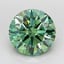 2.76 Ct. Fancy Vivid Green Round Lab Grown Diamond
