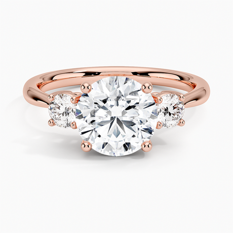 14K Rose Gold Selene Three Stone Diamond Ring (1/3 ct. tw.)