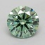 0.72 Ct. Fancy Vivid  Green Round Lab Grown Diamond