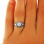 The Ashlyn Ring, smalltop view on a hand