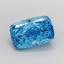 3.54 Ct. Fancy Vivid Blue Cushion Lab Grown Diamond