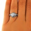 The Ellie Ring, smalltop view on a hand