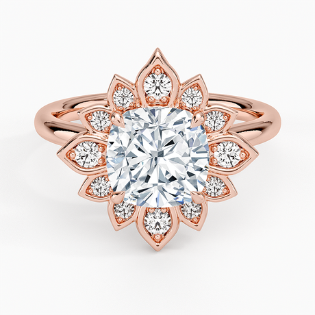 14K Rose Gold Fiore Halo Diamond Ring (1/4 ct. tw.)
