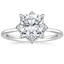 Platinum Gardenia Diamond Ring, smalltop view