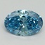 1.56 Ct. Fancy Vivid Blue Oval Lab Grown Diamond