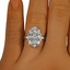 The Cardea Ring, smallzoomed in top view on a hand