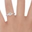 18K White Gold Comfort Fit 2mm Solitaire Ring, smallzoomed in top view on a hand