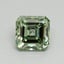 1.00 Ct. Fancy Vivid Green Asscher Lab Grown Diamond