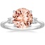 18K White Gold Petite Selene Three Stone Diamond Ring (1/10 ct. tw.), smalltop view