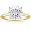 18K Yellow Gold Hazel Solitaire Ring, smalltop view