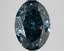 2.97 Ct. Fancy Intense Bluish Green Oval Lab Grown Diamond