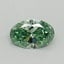 0.41 Ct. Fancy Vivid Pacific Green Oval Lab Grown Diamond