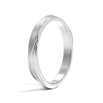 Custom Wave Textured Ring