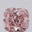 2.54 Ct. Fancy Intense  Pink Cushion Lab Grown Diamond