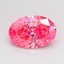 1.00 Ct. Fancy Vivid Pink Oval Lab Grown Diamond