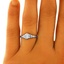 The Rina Ring, smalltop view on a hand