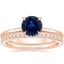 14K Rose Gold Audrey Perfect Fit Solitaire Ring with Luxe Ballad Diamond Ring (1/4 ct. tw.)