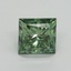 1.02 Ct. Fancy Vivid Green Princess Lab Grown Diamond