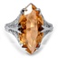 Art Deco Citrine Cocktail Ring