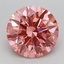 2.1 Ct. Fancy Vivid Pink Round Lab Grown Diamond