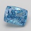 3.07 Ct. Fancy Vivid Blue Cushion Lab Grown Diamond