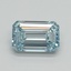 1.03 Ct. Fancy Intense Blue Emerald Lab Grown Diamond