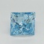 1.63 Ct. Fancy Vivid Blue Princess Lab Grown Diamond