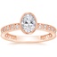 14K Rose Gold Sinclair Art Deco Diamond Ring (1/6 ct. tw.), smalltop view