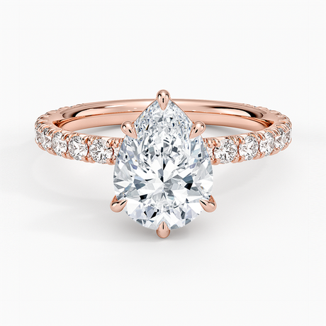 14K Rose Gold Luxe French Pavé Perfect Fit Diamond Ring (1/2 ct. tw.)
