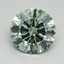 1.91 Ct. Fancy Vivid Green Round Lab Grown Diamond